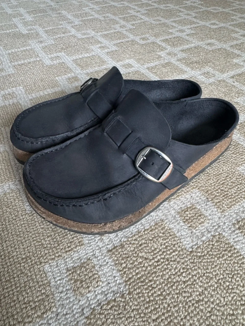 Birkenstock Buckley Clog Black Leather Buckle EU 39 (US 8-8.5) - Picture 14 of 17